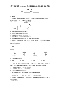 初中物理苏科版八年级上册第三章 光现象综合与测试练习题