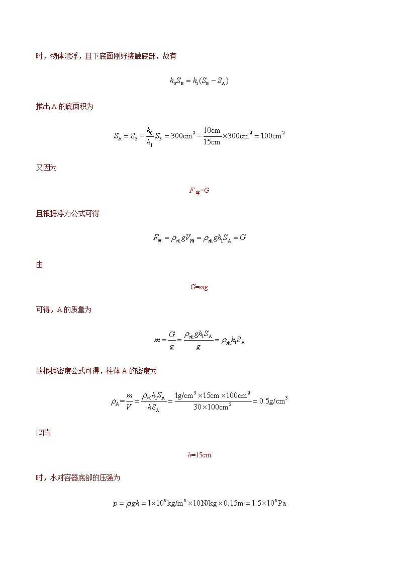 专题08 压强-5年（2017-2021）中考1年模拟物理分项汇编（重庆专用）（解析版）第2页