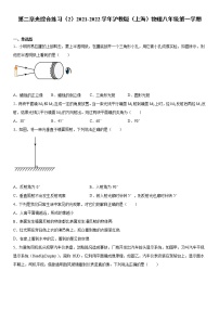 初中物理沪教版八年级上册第二章 光综合与测试课时作业