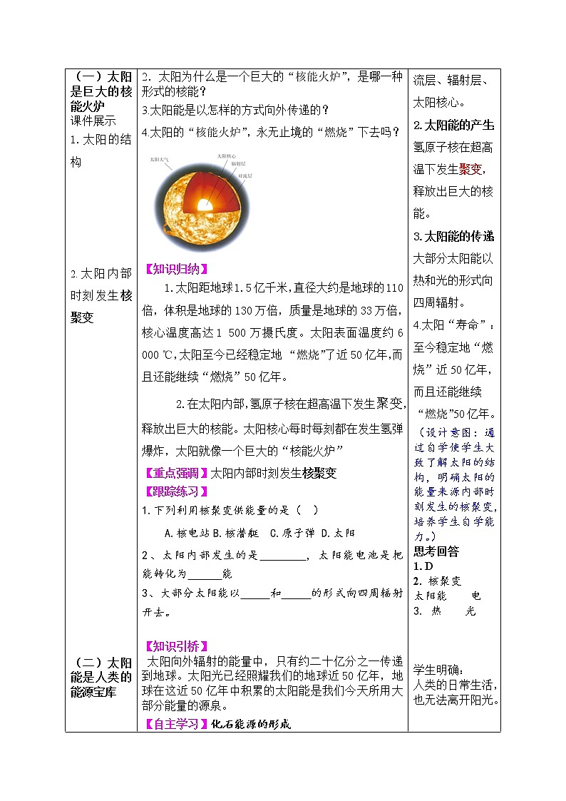 第二十二章 能源与可持续发展 / 第3节太阳能学案02
