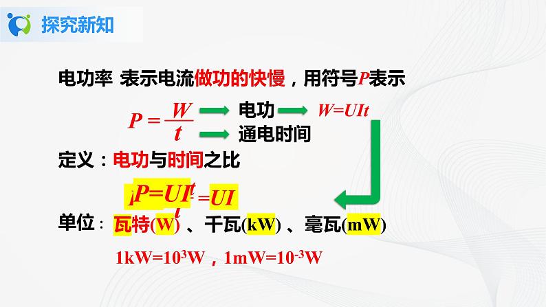 人教版九下物理18.2电功率第1课时 课件PPT+教案+练习08