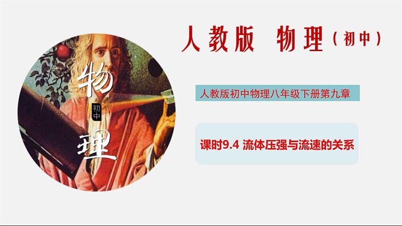 9.4 流体压强与流速的关系（课件） 八年级物理下册教学课件（人教版）01