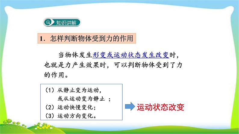 部编本八年级物理下册第七章力小结复习优质课件PPT03