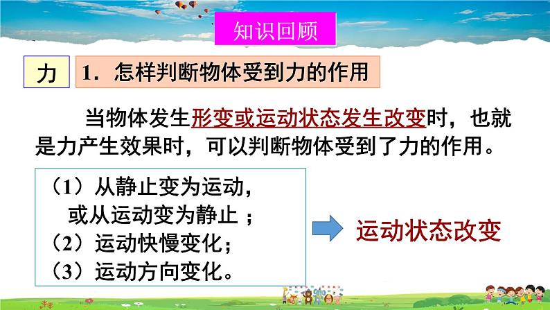 北师大版物理八年级下册  第七章 运动和力  综合与测试【课件+教案】03