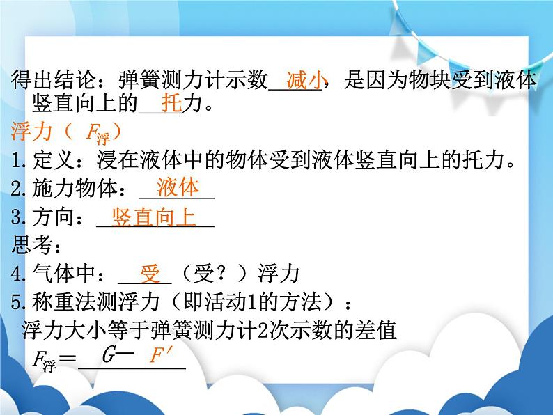 沪科版物理八年级下册  9.1认识浮力【课件】第4页