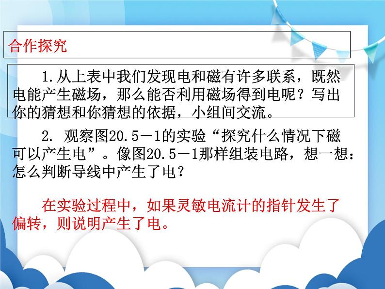 沪科版物理九年级下册  18.2科学探究：怎样产生感应电流【课件】06