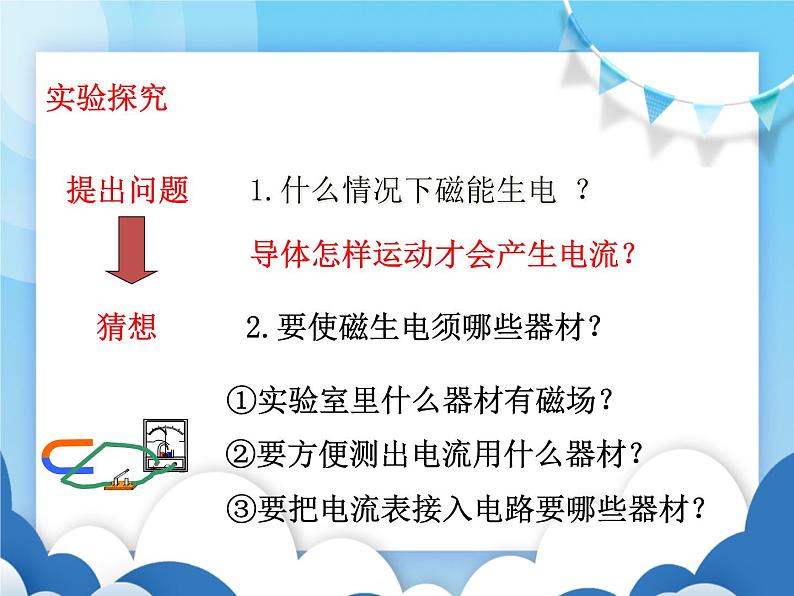 沪科版物理九年级下册  18.2科学探究：怎样产生感应电流【课件】07