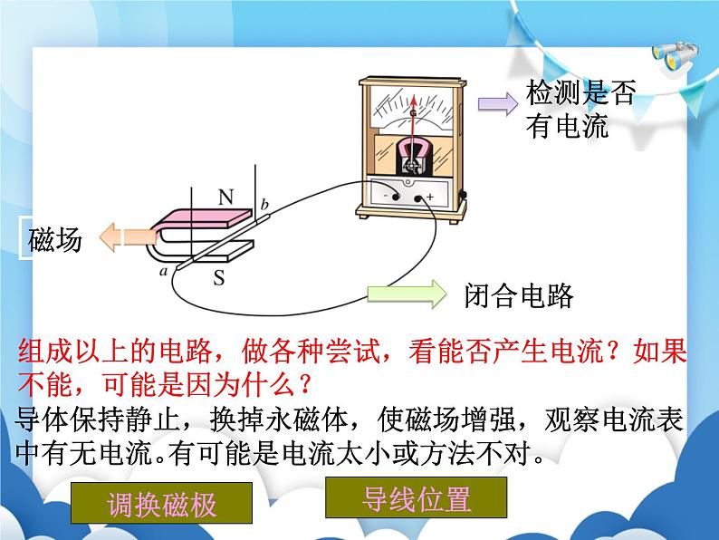 沪科版物理九年级下册  18.2科学探究：怎样产生感应电流【课件】08