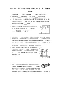 2020-2021学年江西省上饶市玉山县九年级（上）期末物理试卷