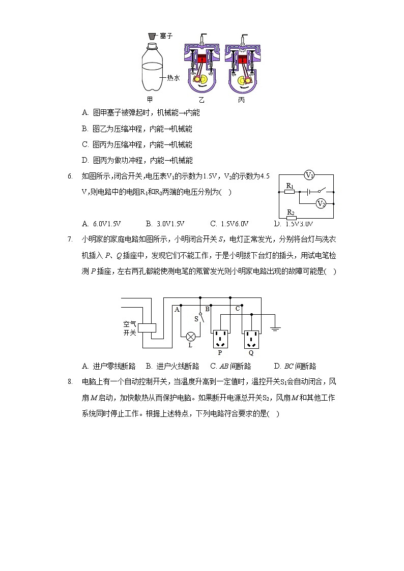 2020-2021学年山东省潍坊市青州市、临朐县、昌邑县、诸城市九年级（上）期末物理试卷02
