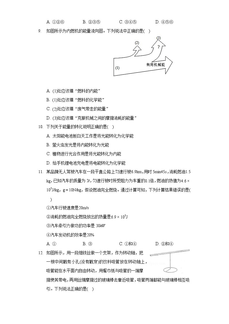 2020-2021学年湖北省武汉市武昌区部分学校九年级（上）月考物理试卷（9月份）03