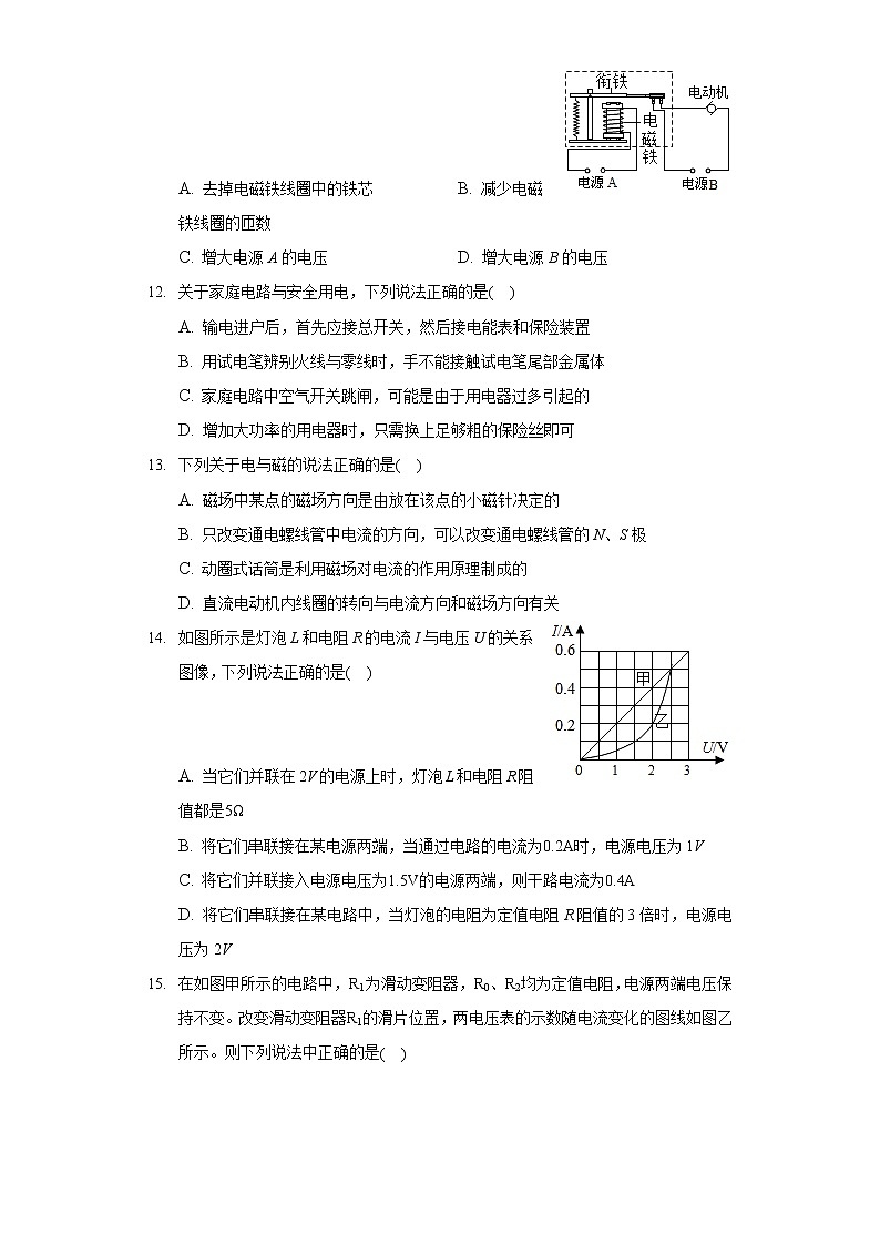 2020-2021学年河北省唐山市玉田县九年级（上）期末物理试卷第3页