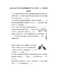 2020-2021学年江西省景德镇乐平市九年级（上）期末物理试卷