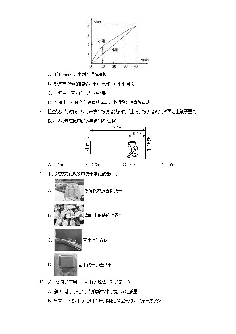 2020-2021学年黑龙江省哈尔滨市巴彦县八年级（上）期末物理试卷03