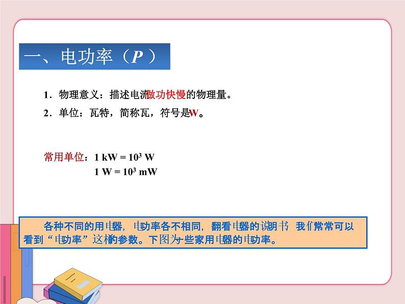 苏科版物理九年级下册  15.2电功率【课件】05