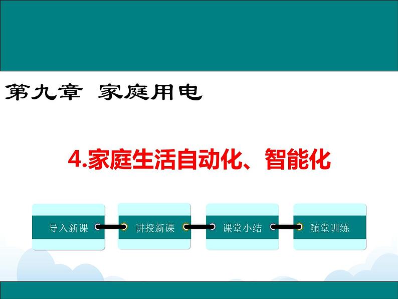 教科版物理九下 9.4.家庭生活自动化、智能化 课件01