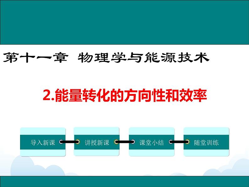 教科版物理九下 11.2.能量转化的方向性和效率 课件01