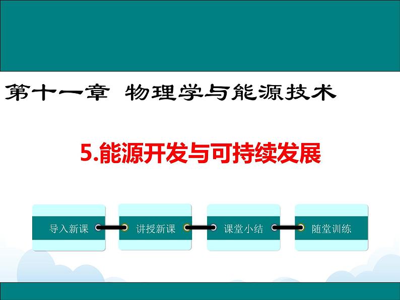 教科版物理九下 11.5.能源开发与可持续发展 课件01