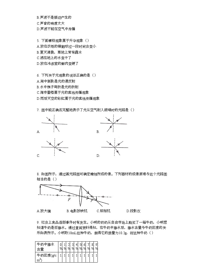 2020-2021学年广东省广州市番禺区八年级（上）期末物理试卷02