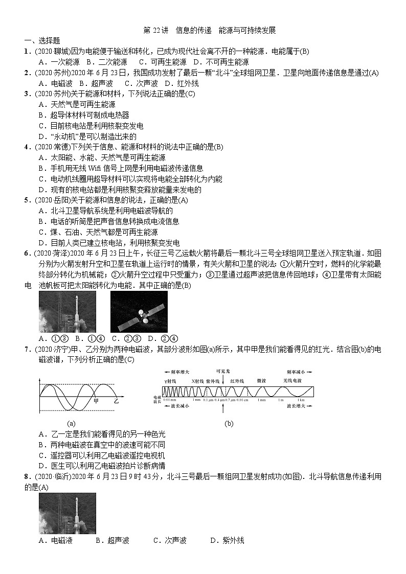 第22讲 信息与能源练习题01
