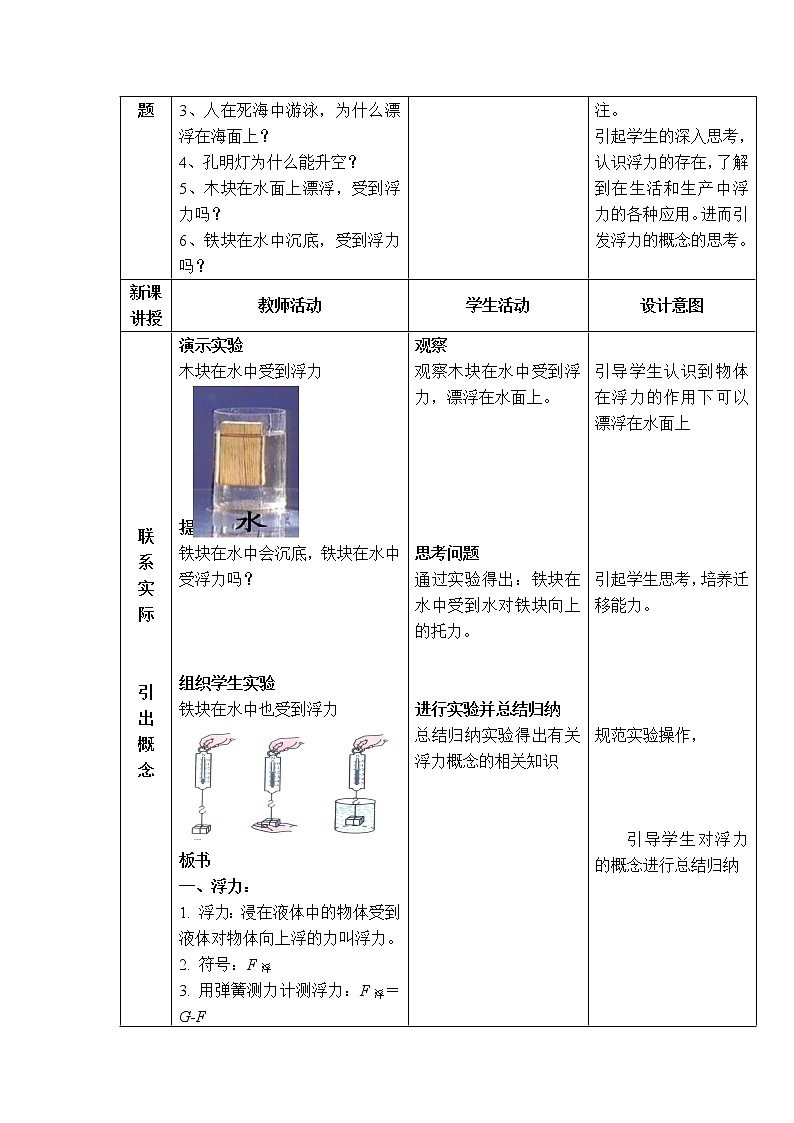 人教版物理八年级下册10.1 浮力 课件+教案+教学设计+学案+素材02