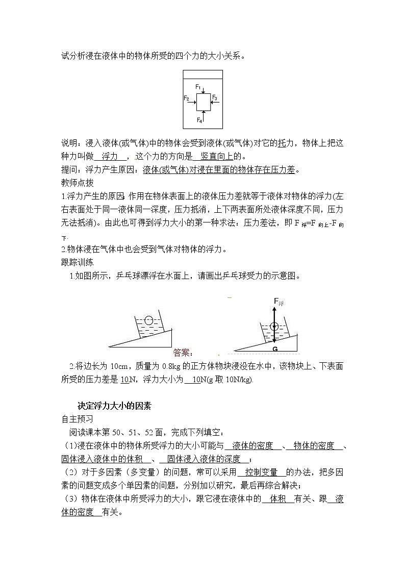 人教版物理八年级下册10.1 浮力 课件+教案+教学设计+学案+素材02