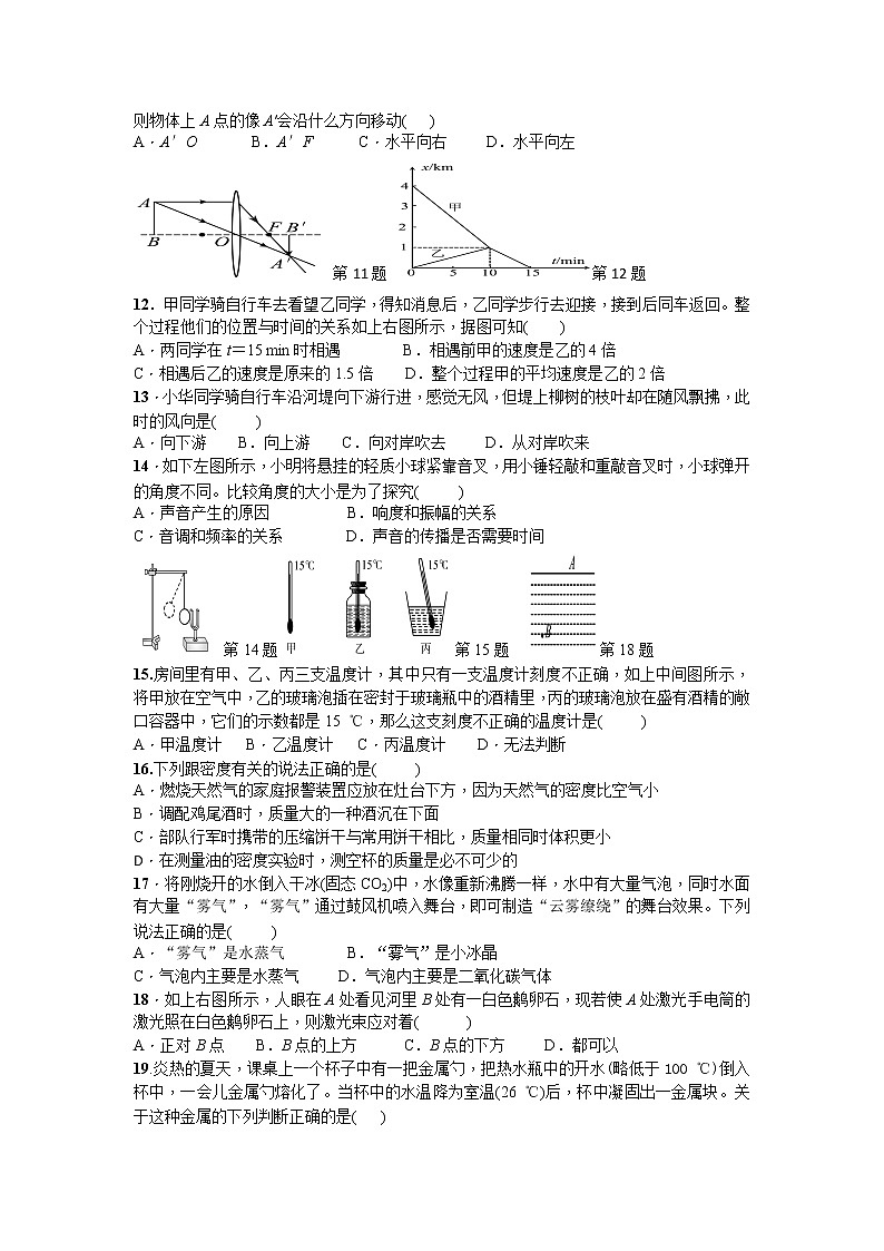 2021-2022初中物理八年级上册期末测试卷（含答案） (6)第2页