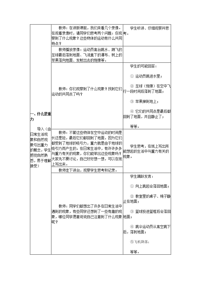 教科版初中物理八下 《重力》教案(3)02