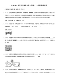 2020-2021学年河南省新乡市九年级（上）期中物理试卷（Word 答案）