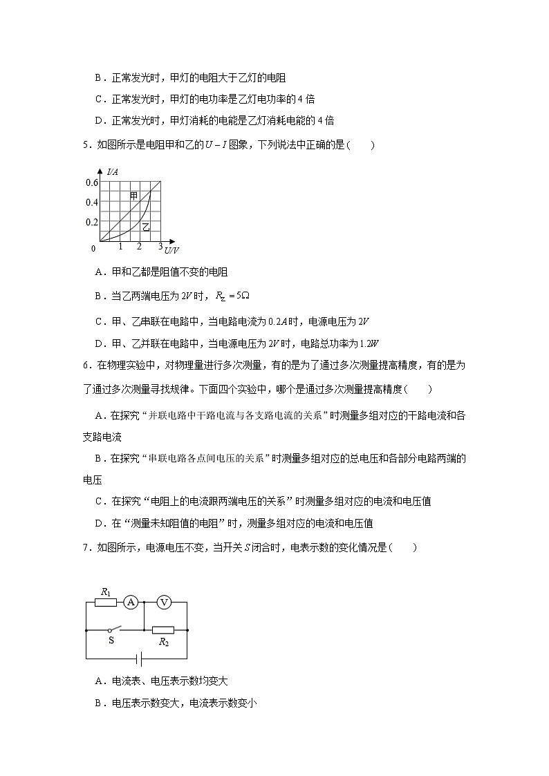 山东省威海市荣成市2021-2022学年九年级上学期期中物理试卷（word版 含答案）第2页