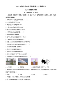 精品解析：2021年山东省枣庄市山亭区中考一模物理试题（解析版+原卷版）