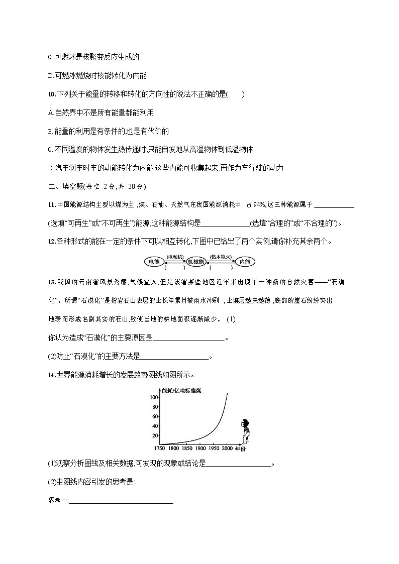 人教版九年级物理全一册《第二十二章单元综合测试卷》测试题及参考答案第3页