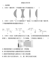 2022年沪粤版物理中考考点过关   透镜及其应用练习题