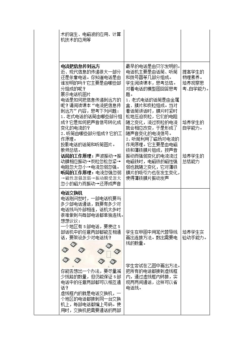 21.1《现代顺风耳──电话》教学设计      人教版物理九年级下册02
