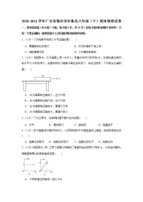 广东省肇庆市怀集县2020-2021学年八年级下学期期末物理试卷（word版 含答案）