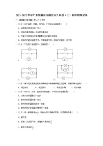 广东省潮州市潮安区2021-2022学年九年级上学期期中考试物理试题（Word版含答案）