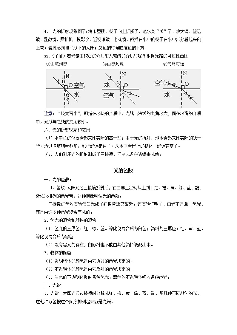 专题03 （二）光现象-2022年中考物理一轮复习抓重点考典型（人教版）.学案02