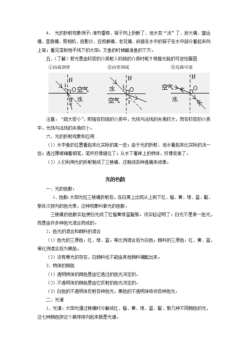 专题03 （二）光现象-2022年中考物理一轮复习抓重点考典型（人教版）.学案02