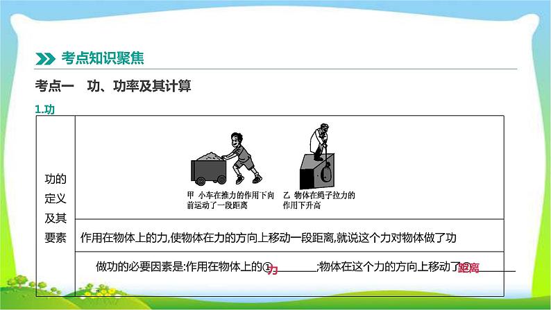 中考物理高分复习10功、功率和机械能完美课件PPT02