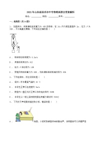 2021年山东省滨州市中考物理真题含答案解析