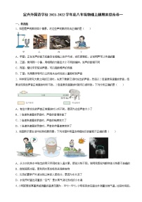 江苏省宜兴外国语学校2021-2022学年 八年级上学期物理期末综合卷一