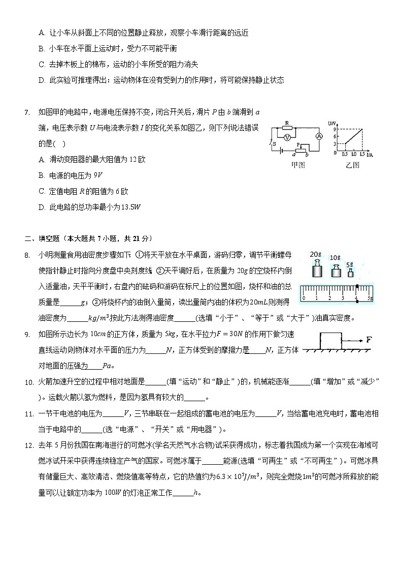 广东省东莞市2021年中考物理押题试卷（含答案）第2页