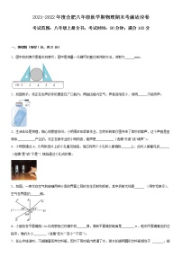 2021-2022安徽省合肥市八年级上学期物理期末考前适应卷（一）