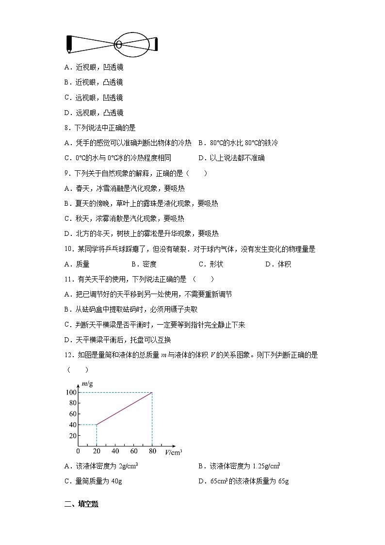 2020-2021学年广西河池市宜州区八年级上学期期末考试物理试题（含答案与解析）02