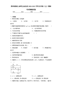 2020-2021学年贵州省铜仁市印江自治县九年级上学期期末考试物理试题（含答案与解析）