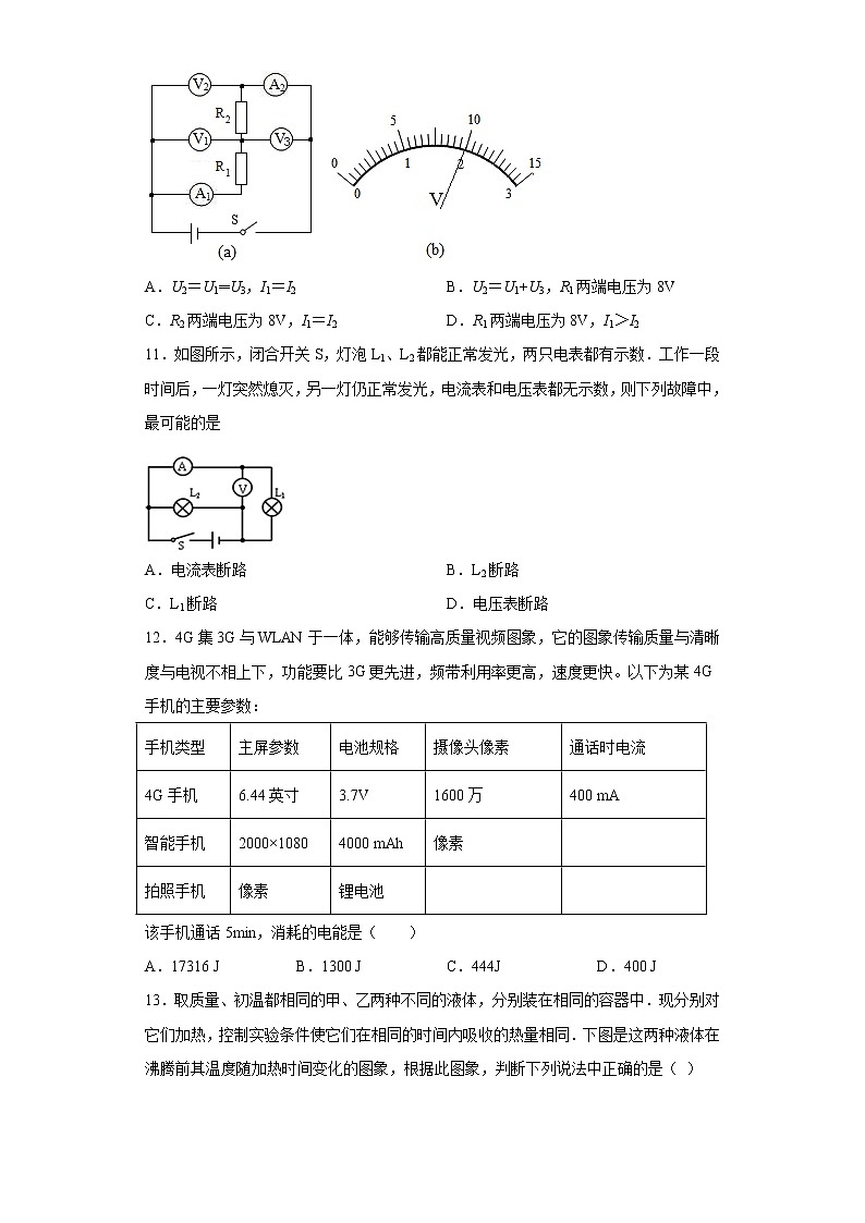 2020-2021学年河南省郑州市九年级上学期期中考试物理试题（含答案与解析）03