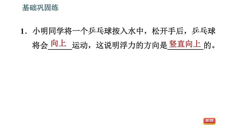 沪粤版八年级下册物理 第9章 9.1　认识浮力 习题课件第4页