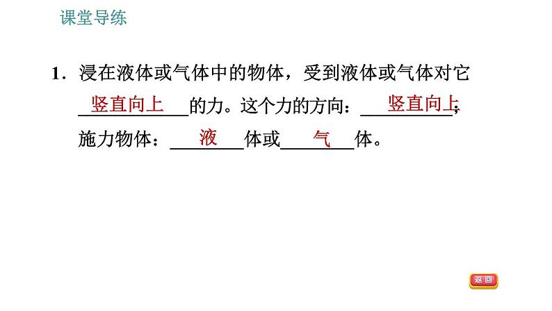 教科版八年级下册物理 第10章 10.2 认识浮力 习题课件04