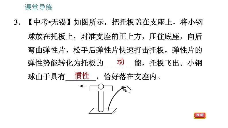 教科版八年级下册物理 第12章 12.2 机械能的转化 习题课件第6页