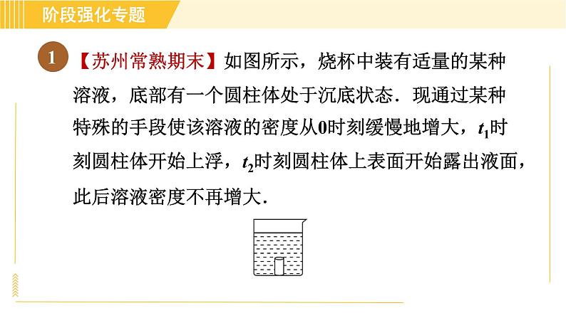 苏科版八年级下册物理 第10章 阶段强化专题（七）专训1  浮力知识的综合 习题课件03